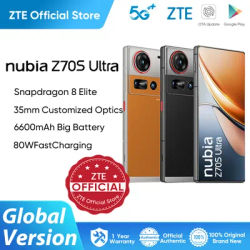 Nubia Z70S Ultra Photographer Edition 5G Smartphone Snapdragon 8 Elite 6.85" 1.5K HD Display 6600mAh 80W Fast Charging NFC IP69