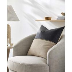 Alekos 18" Square 'Charcoal/Sandstone/Brass'/Charcoal/Olive Throw Pillow - Boutique Rugs