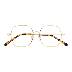 Unisex s square Golden Metal Prescription eyeglasses - Eyebuydirect s Movement