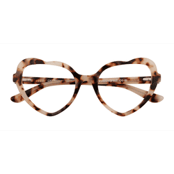 Female s heart Ivory Tortoise Acetate Prescription eyeglasses - Eyebuydirect s Charming