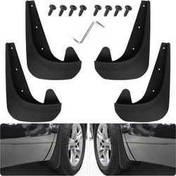TEMU 4pcs Universal Car Mud Flaps Splash Guards For Front Or Rear Auo With Sylsh Carbon Fiber Pattern
