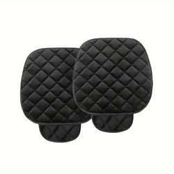 TEMU 2pcs Universal Plush Car Seat Cover - Winter Warm Anti Slip Breathable Cushion Pad With Lightweight Design For Vehicle Auto Chair Seat Protection