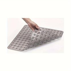 TEMU 1pc Square Pvc Bubble Non-slip Shower Mat With Drainage Holes And Suction Cups For Bathroom And Bathtub -, Anti-slip, Easy To Clean Bath Mat Without Electricity Use