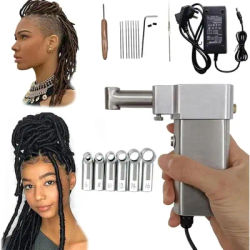 Dreadlock Crochet Braids Hair Making Machine with 20 Automatic Needles - Electric Portable DIY Dreadlocks Maker for Extensions
