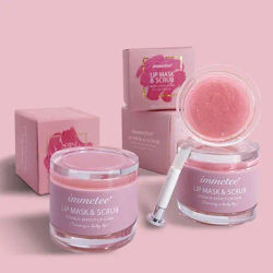 Dual Action Lip Mask, Lip Balm, Lip Scrub, 2-in-1 Lip Balm, Moisturizing and Lightening Lip Lines, Hydrating and Nourishing