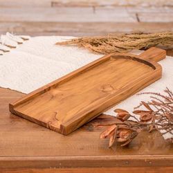 Fun with Friends,'Hand-Carved Eco-Friendly Charcuterie Serving Tray'
