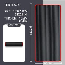 TEMU 1pc Of Edge-sealed Yoga Fitness Mat Measuring 183*61*1cm, Ultra-thick, High-density, Tear-resistant Exercise Yoga Mat.