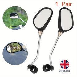 TEMU 1pair Bicycle Mobility Scooter Mountain Bike Handlebar Rear View Mirror Black Uk