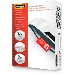 Fellowes Clear Laminating Pouches, 2 1/4" X 3 3/4", Pack Of 100