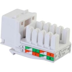 C2G Cat6 Rj45 Utp Keystone Jack - White - Mini-Phone/vga For Audio/video Device, Monitor, Projector, Notebook - 25 Ft - 1 X Hd-15 Male Vga, 1 X Mini-Phone Male Stereo Audio
