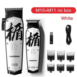 Madeshow M10+ Professional Hair Clipper For Man Barber 0mm Bald Head Trimmer 2200mAh Finishing Hair Cutting Machine 7000 RPM