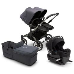 Bugaboo Donkey 5 Duo + Turtle One Travel System Bundle - Graphite / Stormy Blue / Stormy Blue / Blac