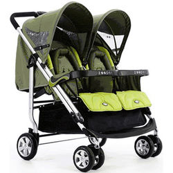 Zooper SL808G Everyday Tango Double Stroller in Olive Waves