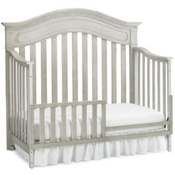 Dolce Babi Naples Convertible Crib in Grey Satin