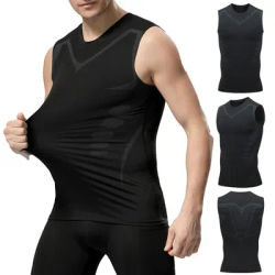 Men's Compression Shirts Athletic Workout Running Sport Tank Tops Summer Sleeveless Undershirt Base Layer Vest Quick Dry Stretch