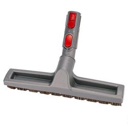 "TEMU Premium Dust Brush Attachment For Vacuums - Compatible With V6, V7, V8, V10, V11, V15, Dc59 & More - 11.8" Floor Cleaning Tool With Red Bristles & Gray Handle, | Durable Construction"