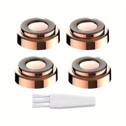 TEMU Replacement Heads For The Gen 1 Flawless Facial Hair Removal Device For Women, Featuring 18k Gold-plated Rose Golden.