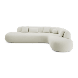 Boba Sectional Sofa White Boucle