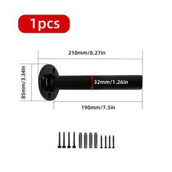 TEMU Heavy-duty Iron Barbell Rack Wall Mount, Black Weight Plate Holder, Home Gym Storage Organizer With Installation Accessories