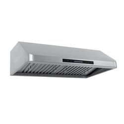 PLJW 113 Ductless Convertible Under Cabinet Vent Hood - 900 CFM in Stainless Steel with modern Control Panel / 42 inches wide