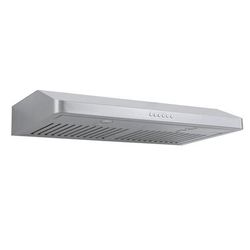 Under-Cabinet Range Hood, Convertible to Ductless, 600 CFM, Stainless Steel | Proline PLJW 185 Slim / 30 inches wide / Facing Down