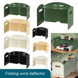 Foldable Camping Gas Stove Windshield with Storage Layer Cooking Burner Wind Deflector UltraLight Portable for Cooking Wholesale