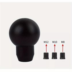 TEMU Universal Aluminum Gear Shift Knob - Momo Italy Design, Round Racing Style, Weighted Manual Shifter Lever, Compatible With M8 M10 M12 Adapters Included