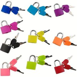 TEMU A Set Of 10 Mini Padlocks Made Of Zinc Alloy Metal, Suitable For Luggage, Gyms, Schools, And Pairing Games - A And Non-rechargeable Safety Padlock Set.