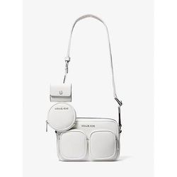 Michael Kors Jet Set Leather Medium Crossbody Bag with Case for Apple Airpods Pro® White One Size