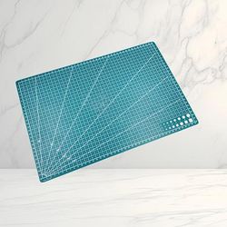 TEMU A3 Self- Cutting Mat With Rotary Cutter & Cutter Set + Soft Ruler, Fabric Quilting, Sewing & Scrapbooking Projects