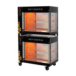 Doregrill MODEL 6 DOUBLE STACK MODEL Series Electric 2 Spit Rotisserie w/ 60 Bird Capacity, 220v, Stainless Steel