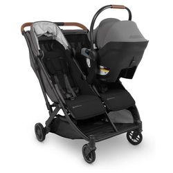 UPPAbaby Minu Duo Double Stroller + Aria Travel System Bundle - Greyson / Greyson