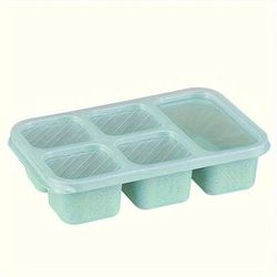 TEMU 5-compartment Portable Snack Box With Lid - , Leak-proof, And Airtight Food Storage Container For Work, Travel, Camping, Picnics, And - Meal Prep And