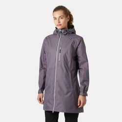 Helly Hansen Women's Long Belfast 3/4 Length Rain Jacket Purple L