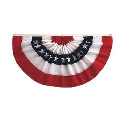Pleated Fan Patriotic Bunting by In The Breeze in Red White Blue