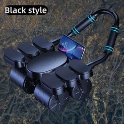 TEMU 1pc Of Unisex Abdominal Roller With Automatic Rebound, Includes 6 Elbow Pads, For Strength Training, Body Coordination, And Aerobic Exercise, Suitable For Indoor And Outdoor Use.