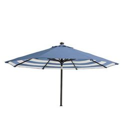 Reverse Stripe Umbrella - Air Blue, Silver - Frontgate