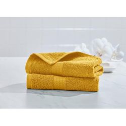 BH Studio 2-Pc. Hand Towel Set by BrylaneHome in Gold