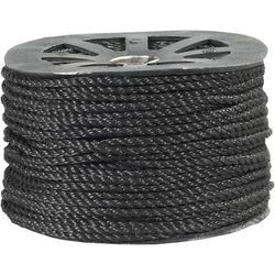 3/8", 2,450 lb, Black Twisted Polypropylene Rope (TWR106)