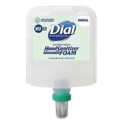 Dial Professional 19717 Antibacterial Foaming Hand Sanitizer Refill for Dial 1700 Dispenser, 1.2 L Refill, Fragrance-Free - Case of 3 DIA19717