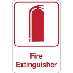 "Fire Extinguisher" 9 x 6" Facility Sign, Each (SN401)
