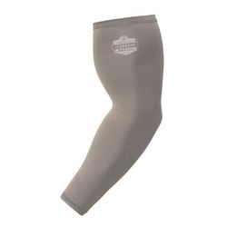 Ergodyne 12190 Chill-Its 6690 Performance Knit Cooling Arm Sleeve, Polyester/Spandex, 2X-Large, Gray, Pair
