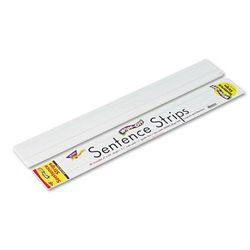 Trend Enterprises T4001 Wipe-Off Sentence Strips, 24 x 3, White, 30/Pack - Pack of 24 TEPT4001