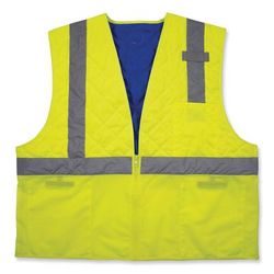 Ergodyne 12713 Chill-Its 6668 Class 2 Hi-Vis Safety Cooling Vest, Polymer, Medium, Lime, Ships in 1-3 Business Days