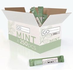 Go Mouthwash Individual Mouthwash Packets, Mint Flavor, 0.37 oz Packet, 250/Box (GMHMW250)