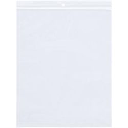 6 x 10" - 2 Mil Reclosable Poly Bags w/ Hang Hole, Case Of 1000 (PB6721)
