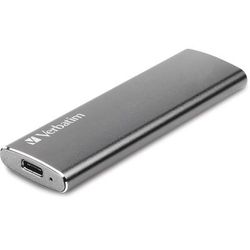 Verbatim 47442 External SSD, w/USB Cables, 500MB/s, 240GB, Silver VER47442