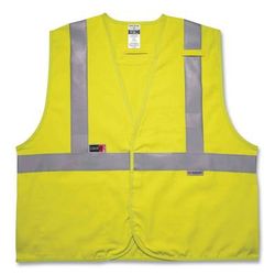 Ergodyne 21469 GloWear 8261FRHL Class 2 Dual Compliant FR Hook and Loop Safety Vest, 4X-Large/5X-Large, Lime, Ships in 1-3 Business Days EGO21469