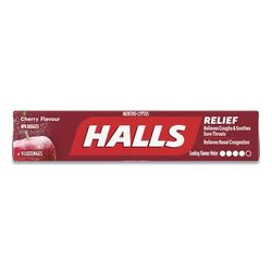 Halls AMC62476 Mentho-Lyptus Cough and Sore Throat Lozenges, Cherry, 20 Packs/Box - Box of 20 HLLAMC62476