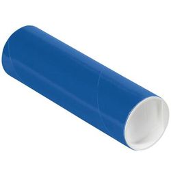 2 x 6" Blue Tubes with Caps, Case Of 50 (P2006B)